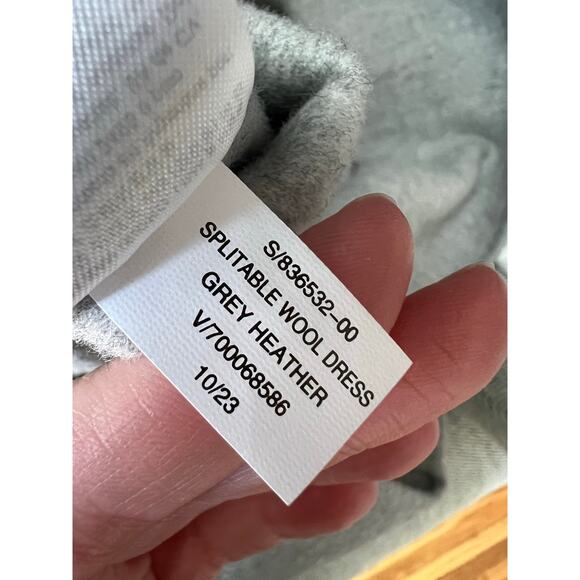 NEW Banana Republic Aike Wool Mini Sheath Dress Small - Heather Grey; Minimalist - Picture 16 of 16